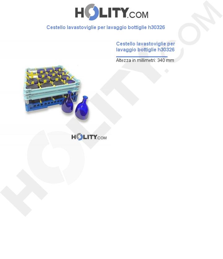 Cestello lavastoviglie per lavaggio bottiglie h30326
