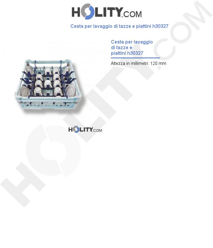 Cesta per lavaggio di tazze e piattini h30327