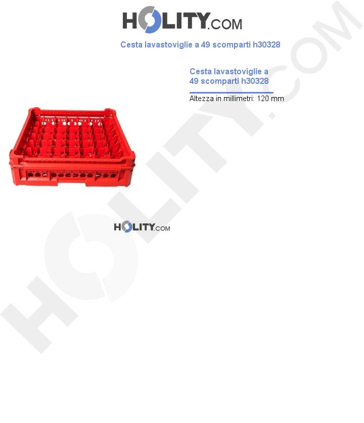 Cesta lavastoviglie a 49 scomparti h30328