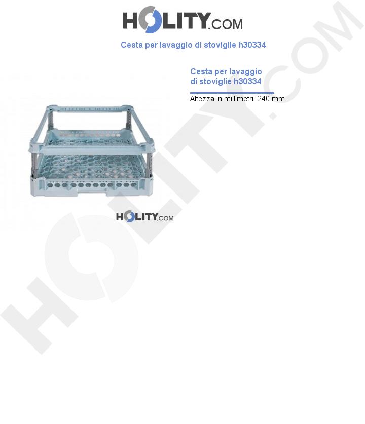 Cesta per lavaggio di stoviglie h30334
