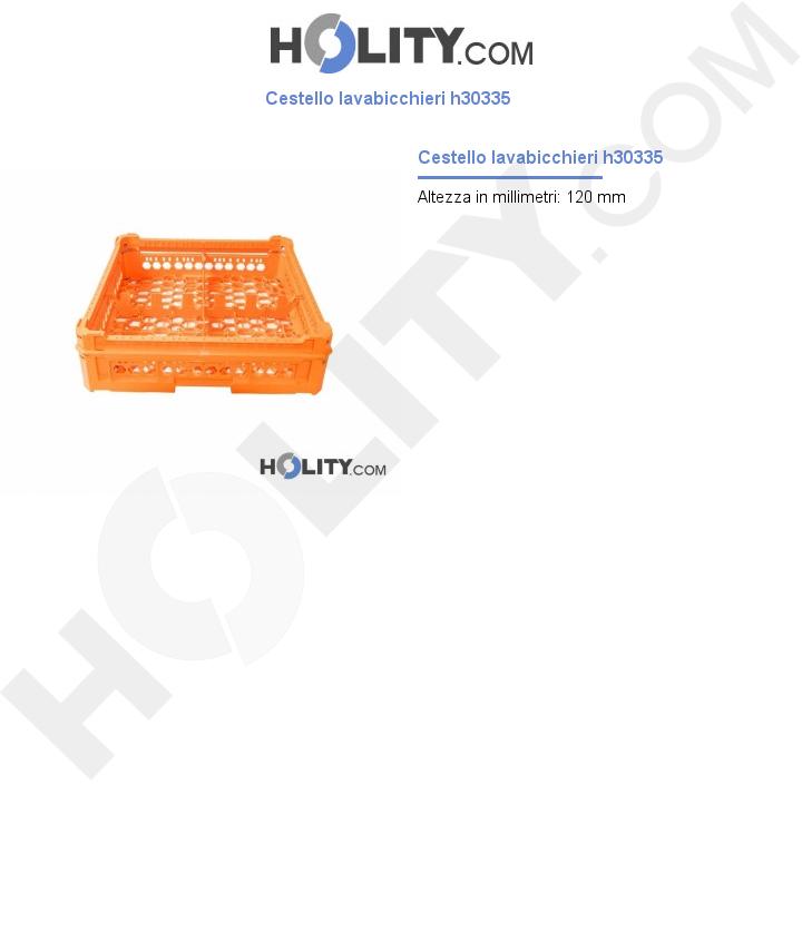 Cestello lavabicchieri h30335