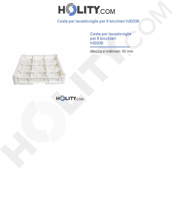 Cesta per lavastoviglie per 9 bicchieri h30336
