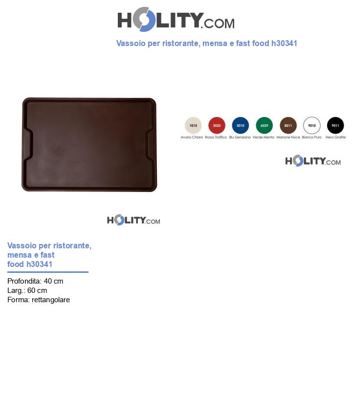 Vassoio per ristorante, mensa e fast food h30341