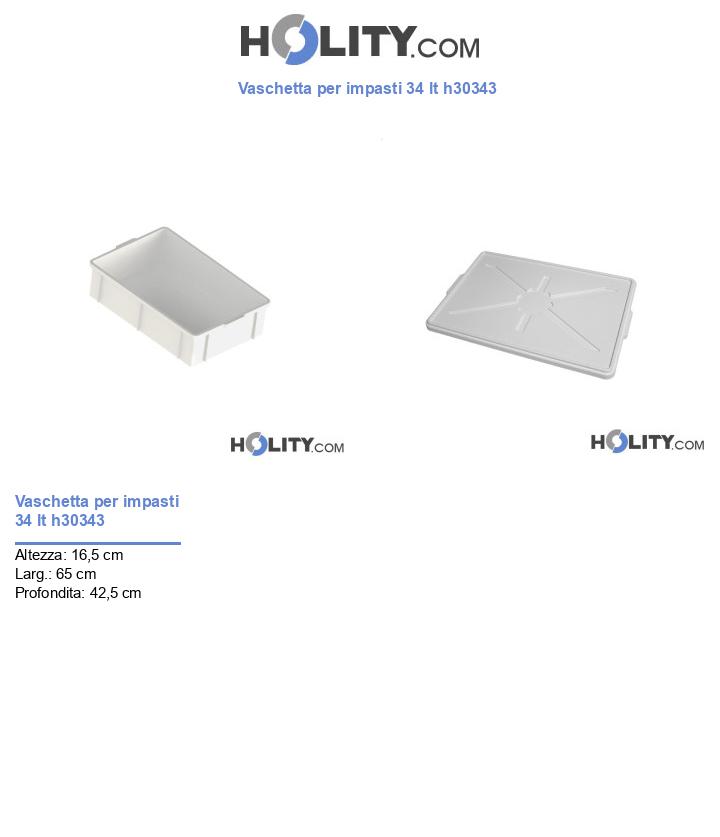 Vaschetta per impasti 34 lt h30343