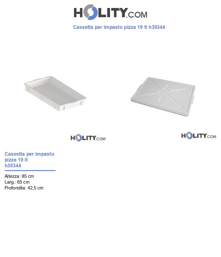 Cassetta per impasto pizza 19 lt h30344