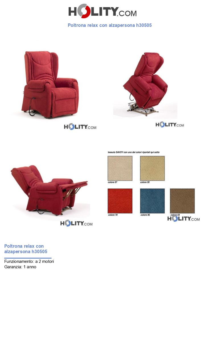 Poltrona relax con alzapersona h30505