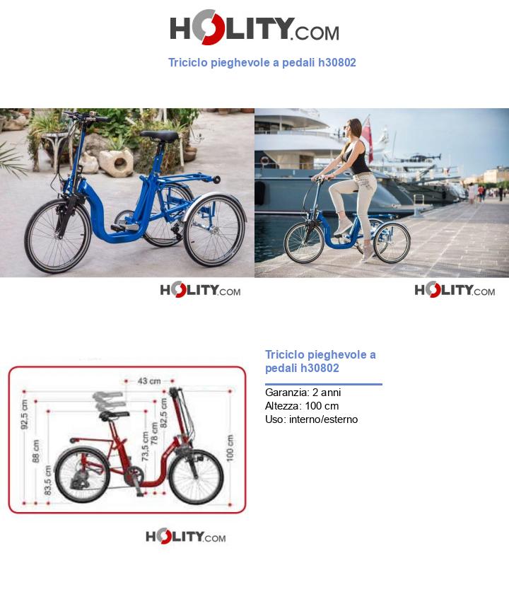 Triciclo pieghevole a pedali h30802