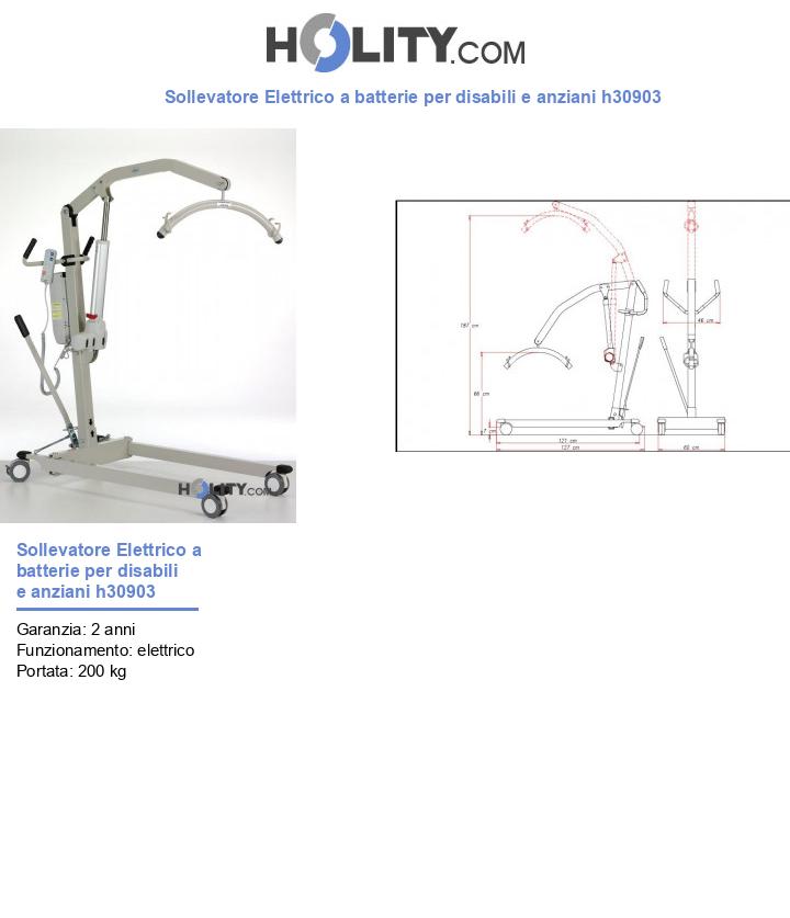 Sollevatore Elettrico a batterie per disabili e anziani h30903
