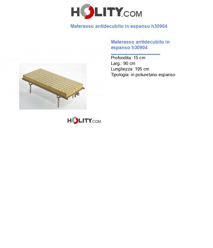 Materasso antidecubito in espanso h30904