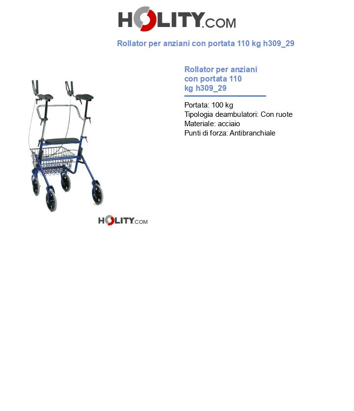 Rollator per anziani con portata 110 kg h309_29