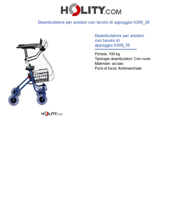 Deambulatore per anziani con tavolo di appoggio h309_30