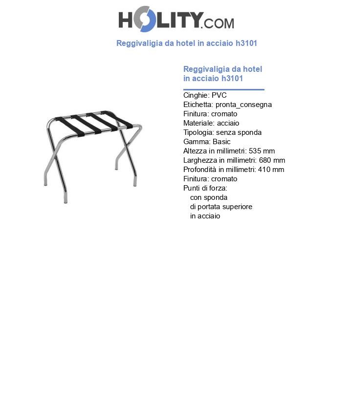 Reggivaligia da hotel in acciaio h3101