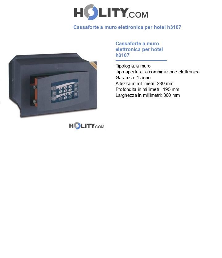 Cassaforte a muro elettronica per hotel h3107