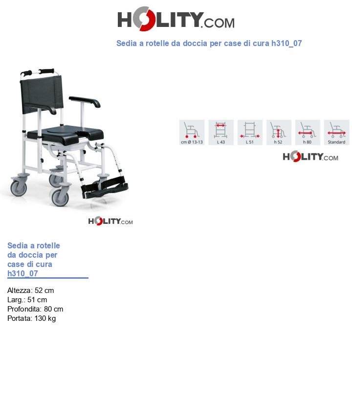 Sedia a rotelle da doccia per case di cura h310_07