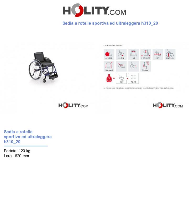 Sedia a rotelle sportiva ed ultraleggera h310_20