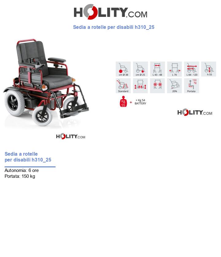Sedia a rotelle per disabili h310_25