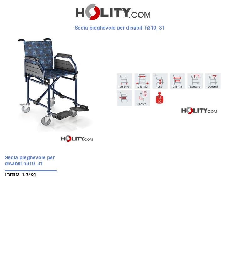 Sedia pieghevole per disabili h310_31