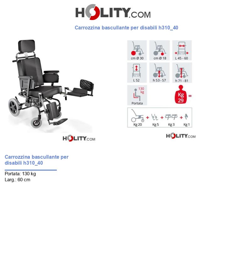 Carrozzina bascullante per disabili h310_40