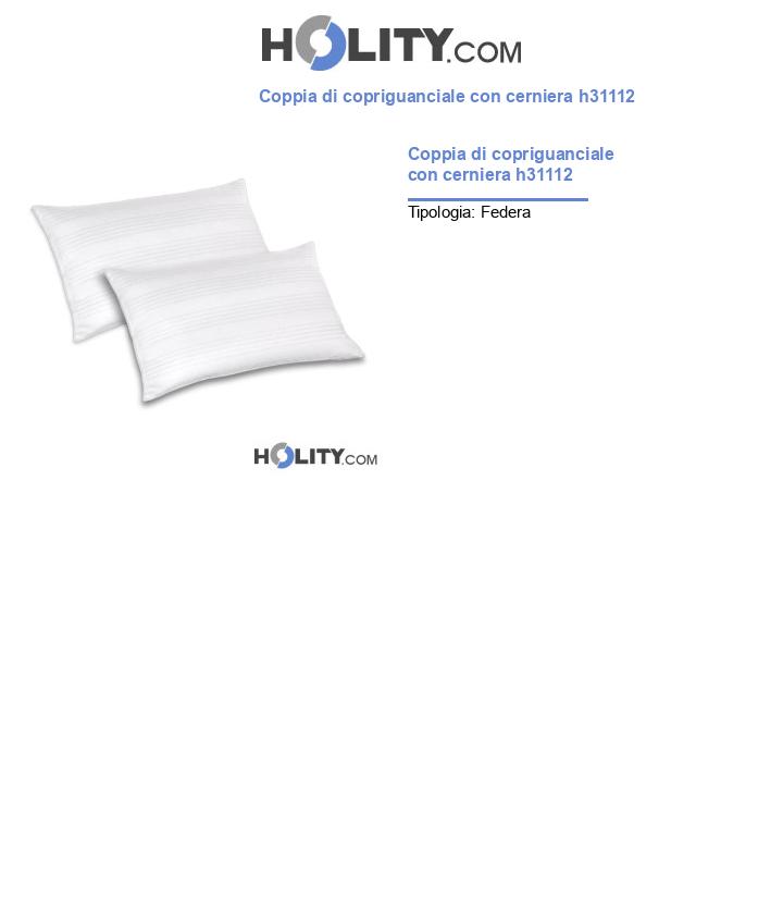 Federa per hotel con cerniera h31112