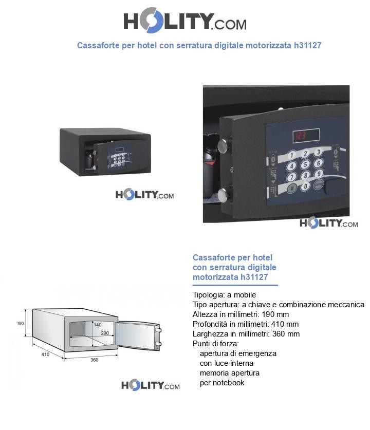 Cassaforte per hotel con serratura digitale motorizzata h31127