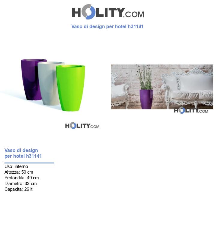 Vaso di design per hotel h31141