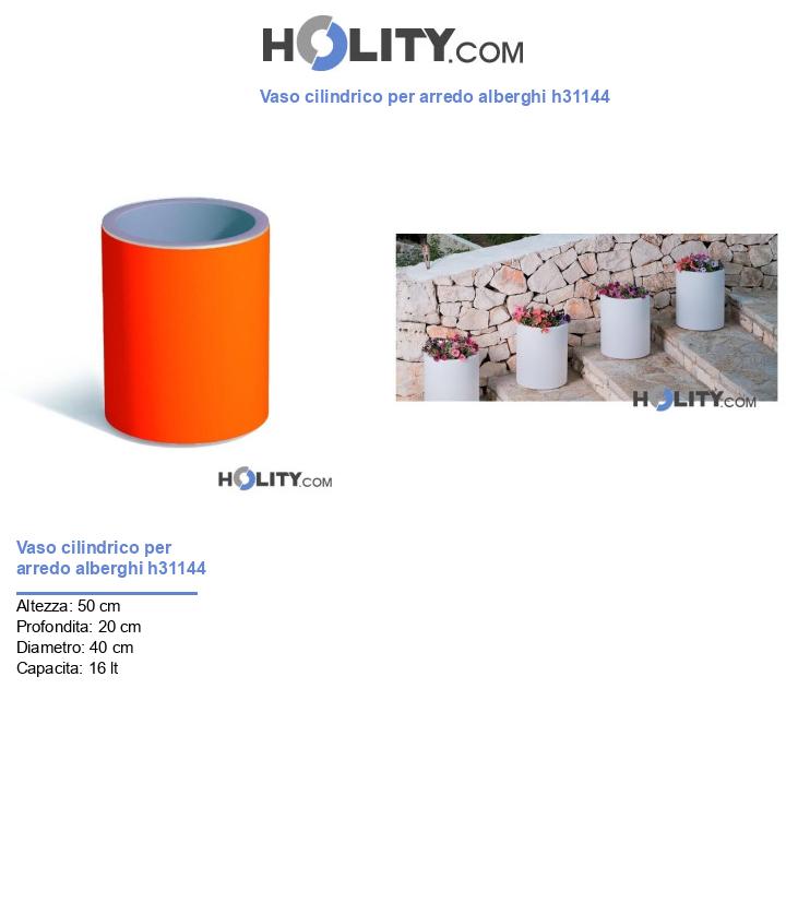 Vaso cilindrico per arredo alberghi h31144