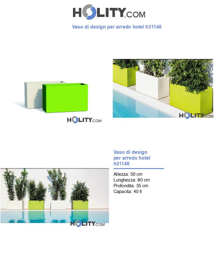 Vaso di design per arredo hotel h31146
