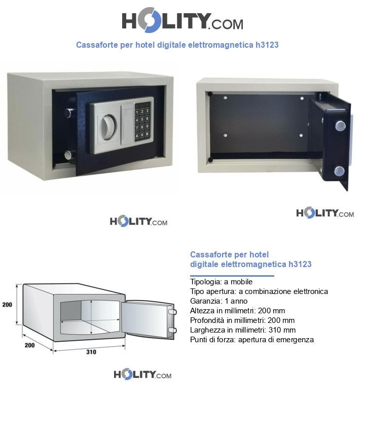 Cassaforte per hotel digitale elettromagnetica h3123
