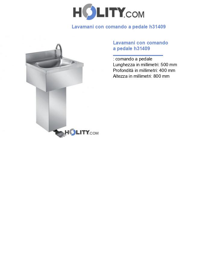 Lavamani con comando a pedale h31409