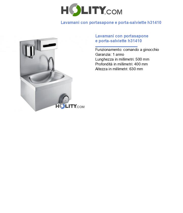 Lavamani con portasapone e porta-salviette h31410