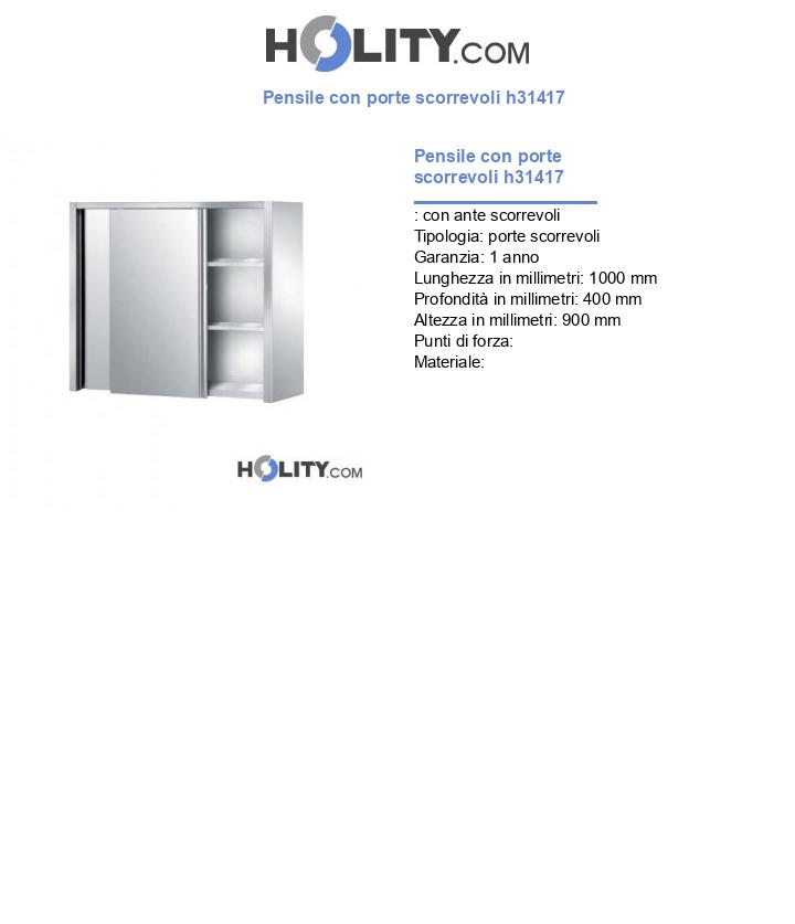 Pensile con porte scorrevoli h31417
