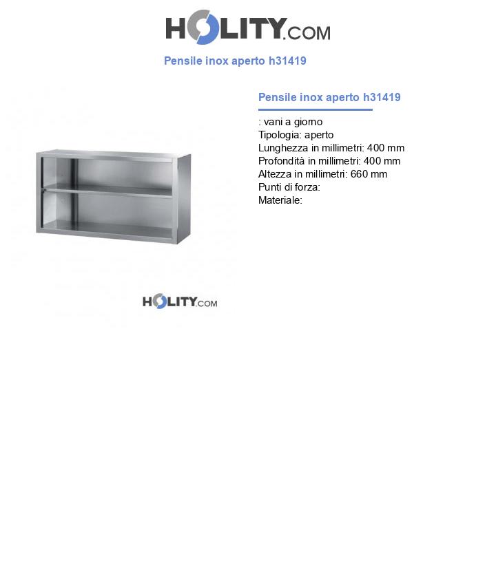 Pensile inox aperto h31419