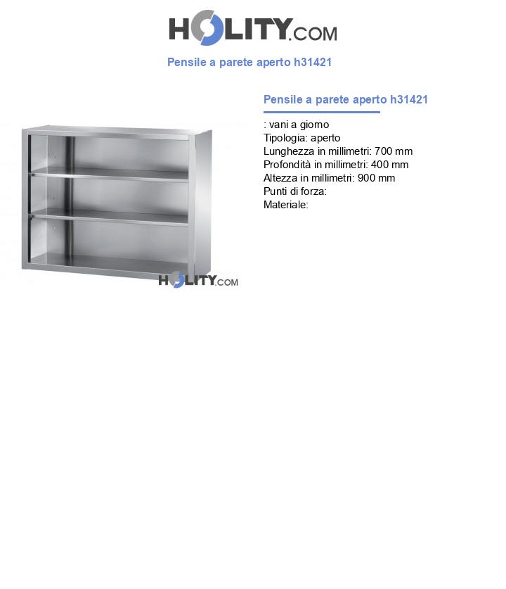 Pensile a parete aperto h31421