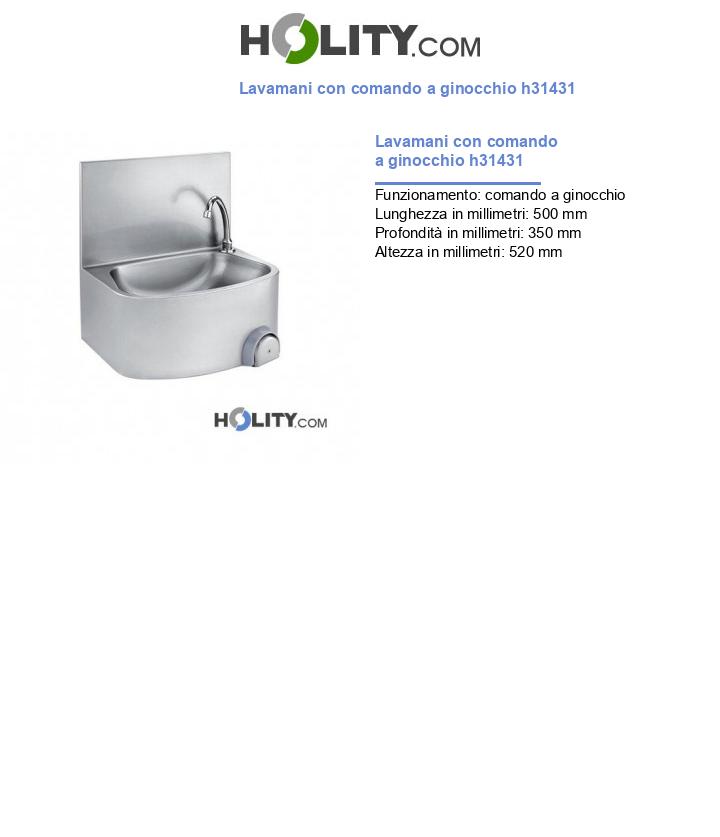 Lavamani con comando a ginocchio h31431