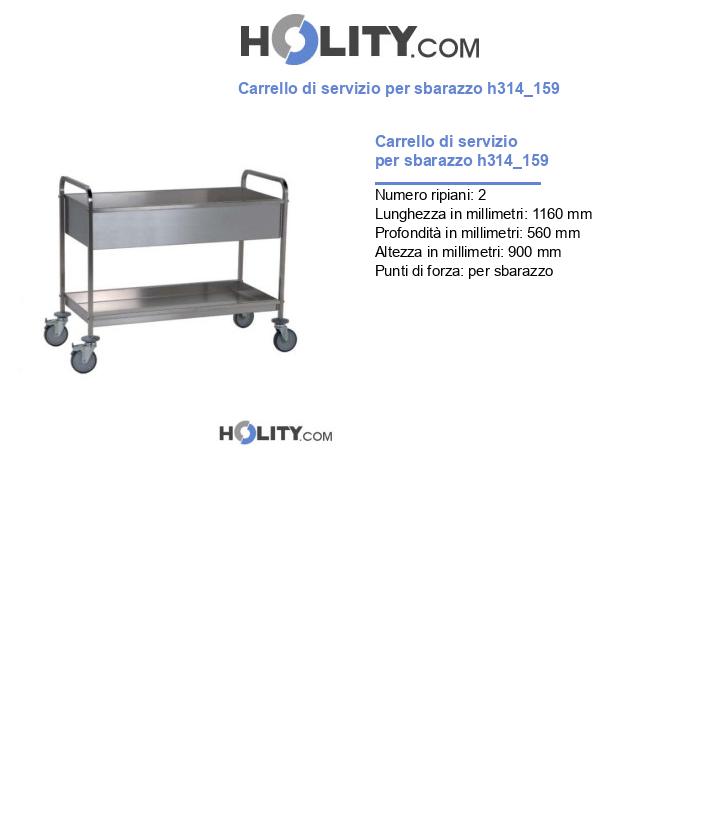 Carrello di servizio per sbarazzo h314_159