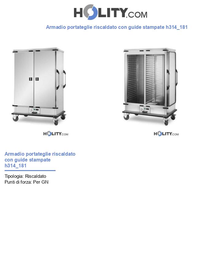 Armadio portateglie riscaldato con guide stampate h314_181