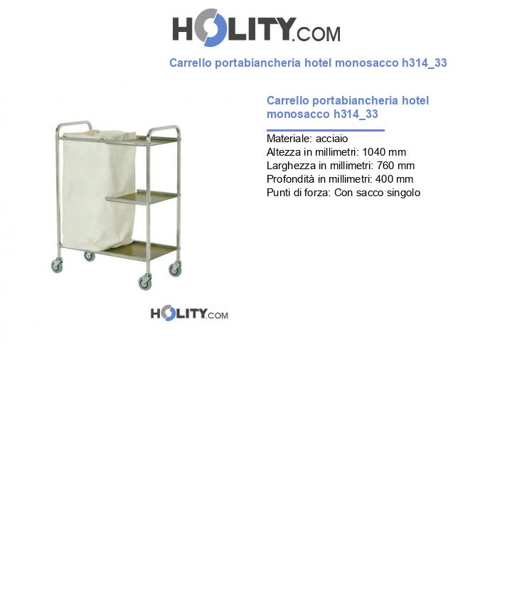 Carrello portabiancheria hotel monosacco h314_33
