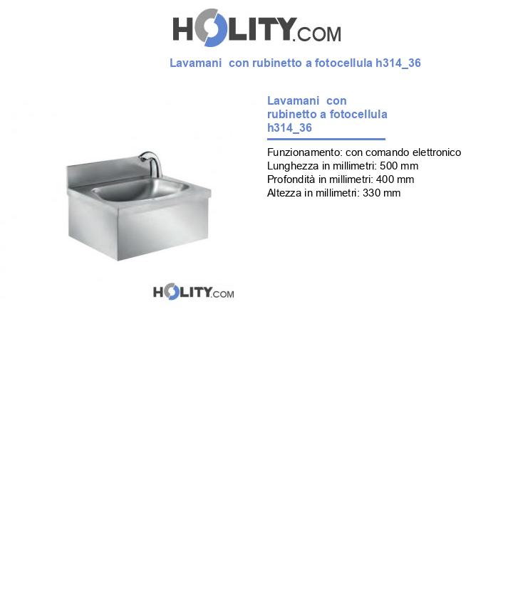 Lavamani con rubinetto a fotocellula h314_36
