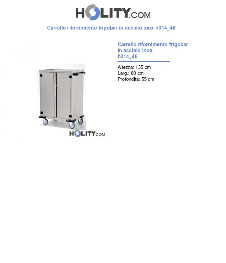 Carrello rifornimento frigobar in acciaio inox h314_46