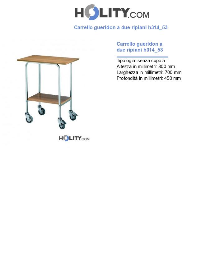 Carrello gueridon a due ripiani h314_53