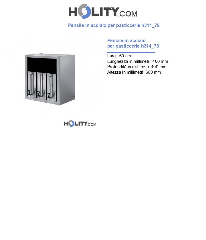 Pensile in acciaio per pasticcerie h314_78