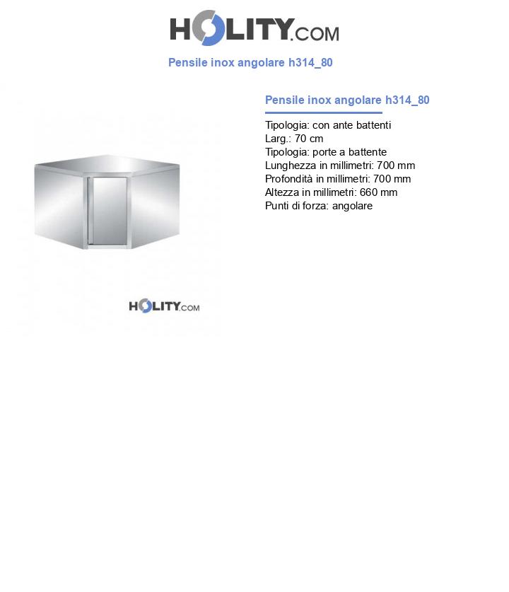 Pensile inox angolare h314_80