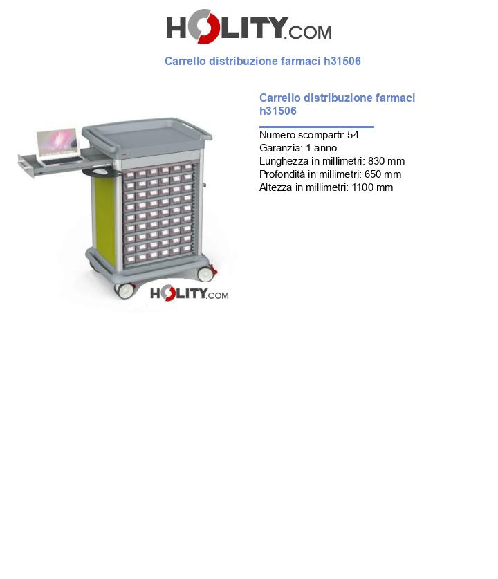 Carrello distribuzione farmaci h31506