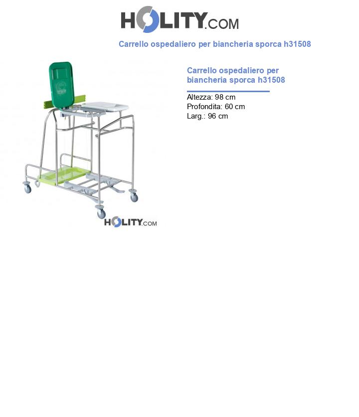 Carrello ospedaliero per biancheria sporca h31508