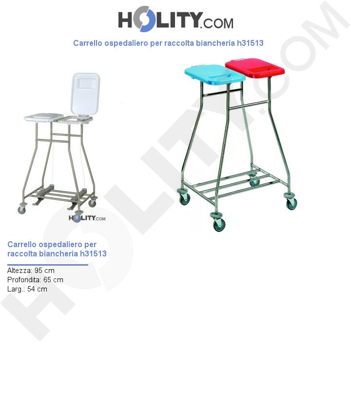 Carrello ospedaliero per raccolta biancheria h31513