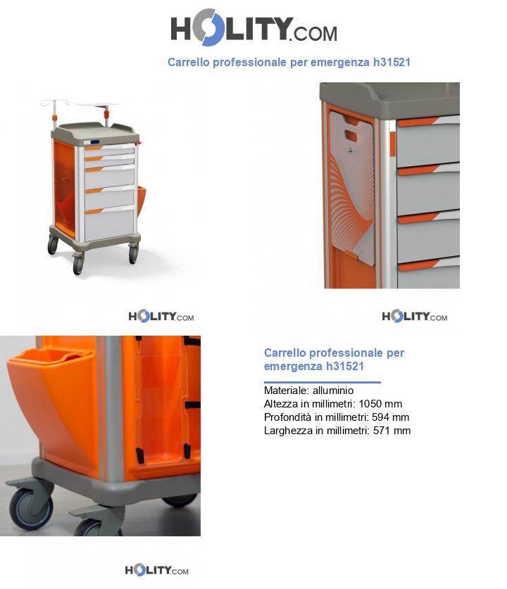 Carrello professionale per emergenza h31521
