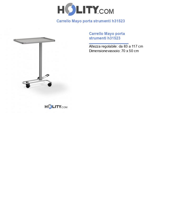 Carrello Mayo porta strumenti h31523
