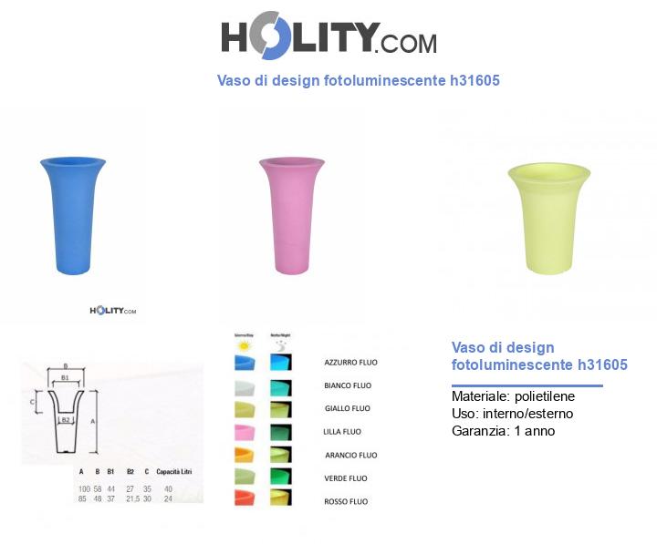 Vaso di design fotoluminescente h31605