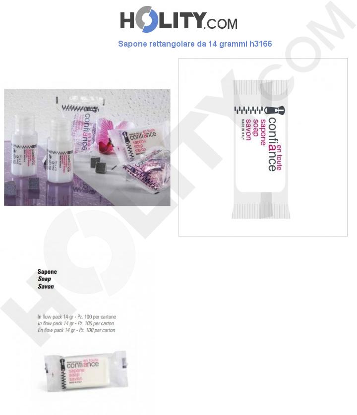 Sapone rettangolare da 14 grammi h3166