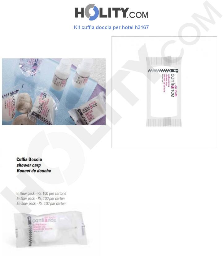 Kit cuffia doccia per hotel h3167